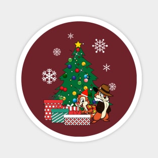 Chip N Dale Around The Christmas Tree Magnet